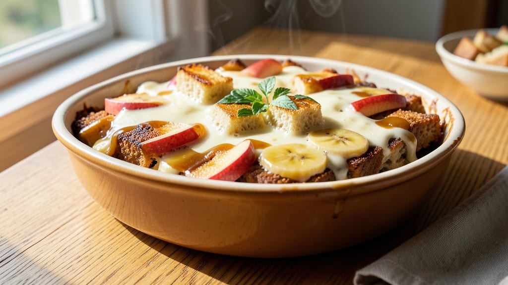 Apple Banana Bread Pudding Recipe: Spiced Fruit Layers With Caramelized Crunch