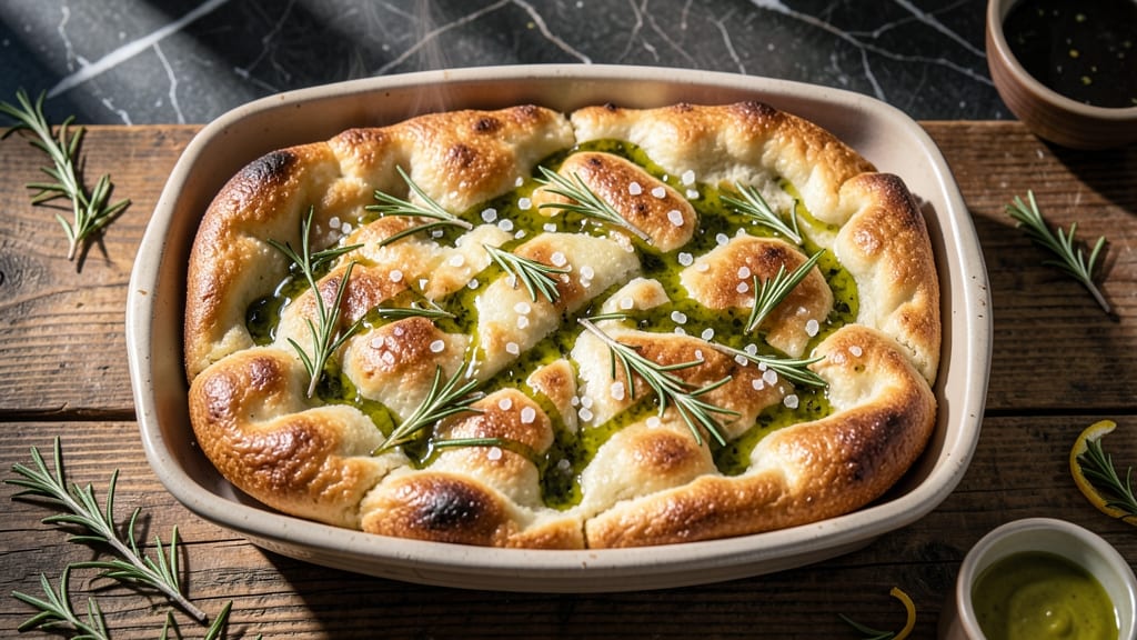 Amazing Focaccia Bread Recipe: Olive Oil-Poofed Crust With Herby Pillows
