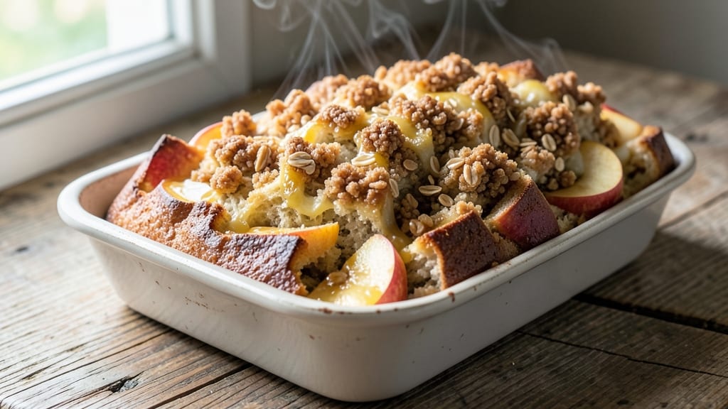 Apple Streusel Yeast Bread Recipe: Apple-Cinnamon Streusel Swirls in Crusty Loaf