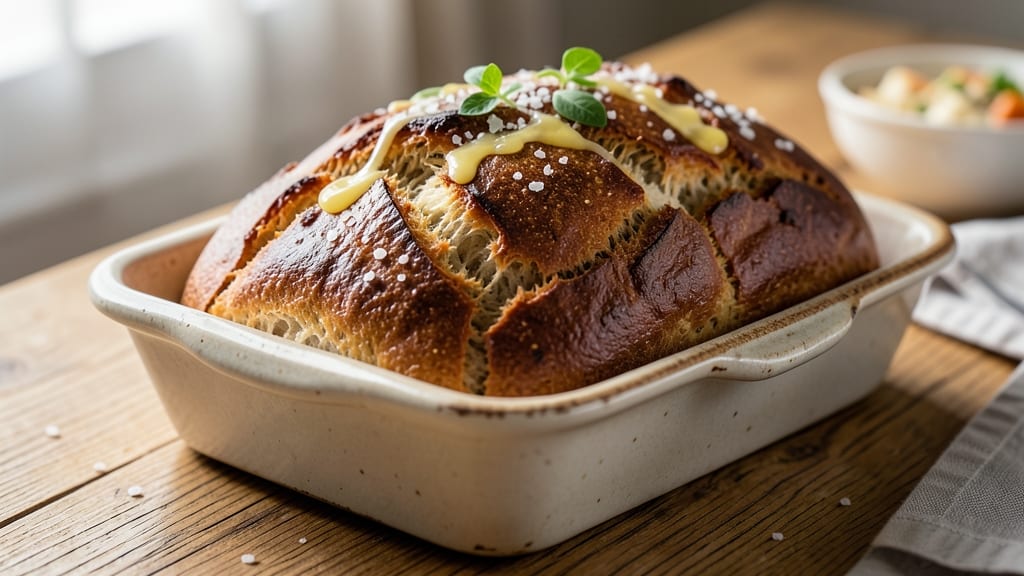 1 Pound Loaf Bread Recipe: Dutch Oven Crust With Foil-Sealed Rise