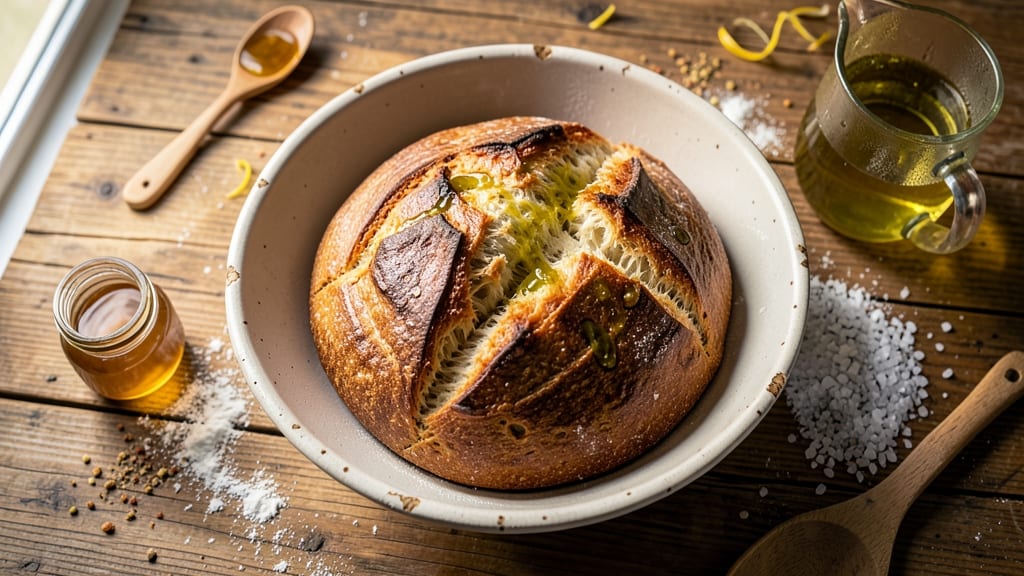 Artisan Bread Recipe With Instant Yeast: Dutch Oven Crust and Foil-Sealed Rise