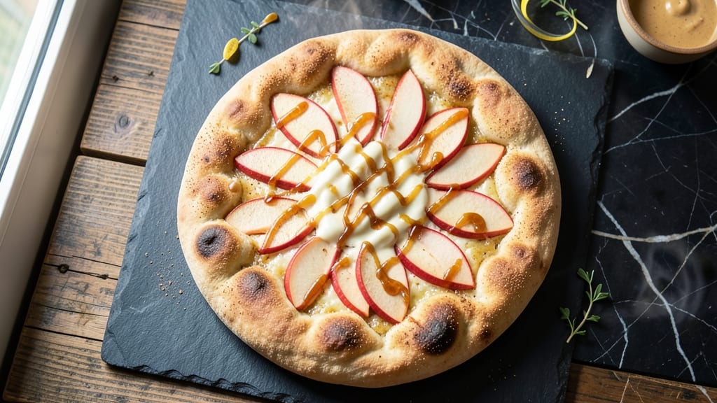 Apple Brie Flatbread Recipe: Caramelized Honey and Melty Cheese Fusion