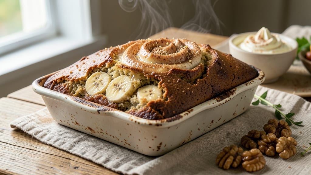 American Banana Bread Recipe: Moist Crumb With Walnut-Cinnamon Swirls