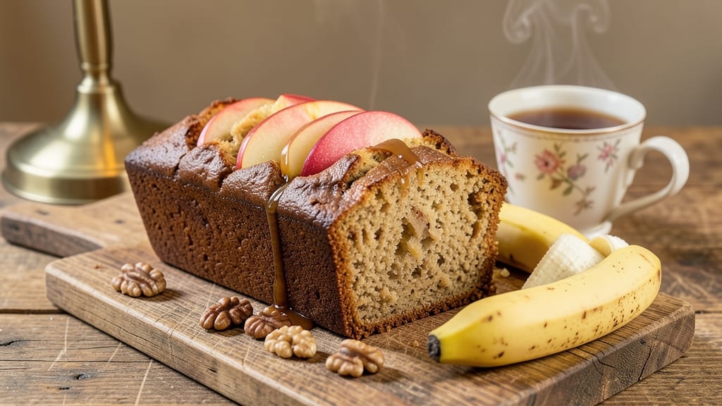Apple Cake Tea Room Banana Bread Recipe: Spiced Apple-Caramel Swirls With Banana Moisture