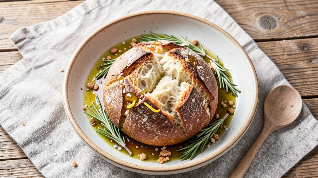 A Bread Recipe Uses 3 Tablespoons of Olive Oil: Golden Crust With Foil-Sealed Juice Lock