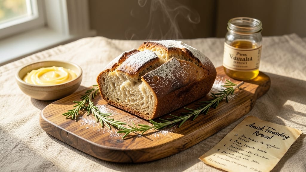 Amish Friendship Bread Recipe Card: Cardboard-Cut Swirls with No-Knead Ease