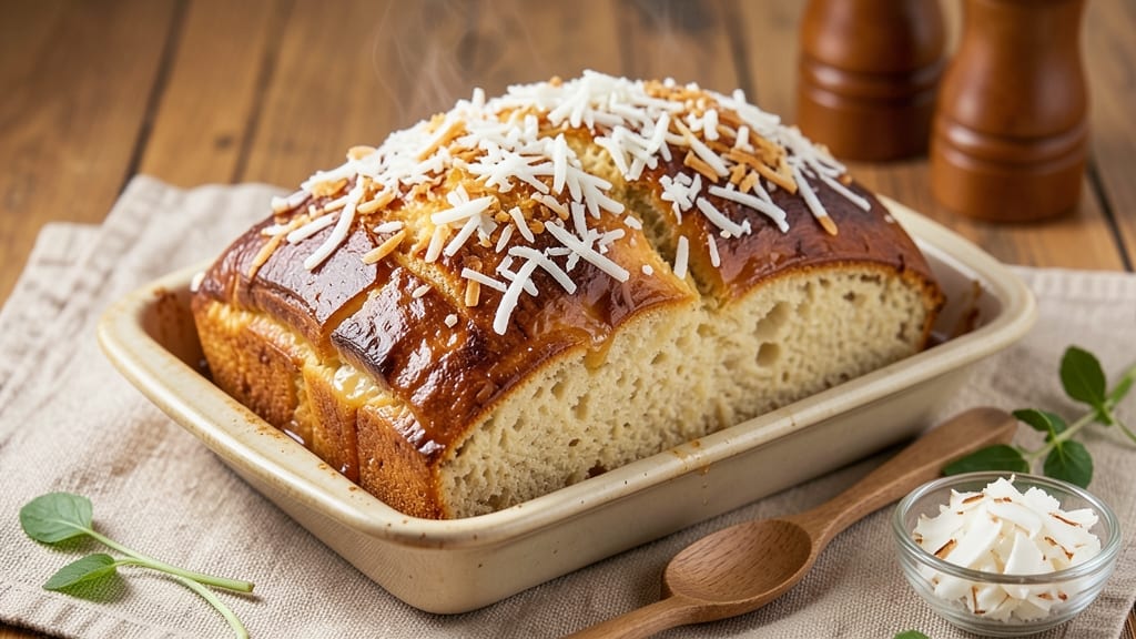 Asian Coconut Bread Recipe: Tropical Flavor With Crispy Crust and Soft Crumb