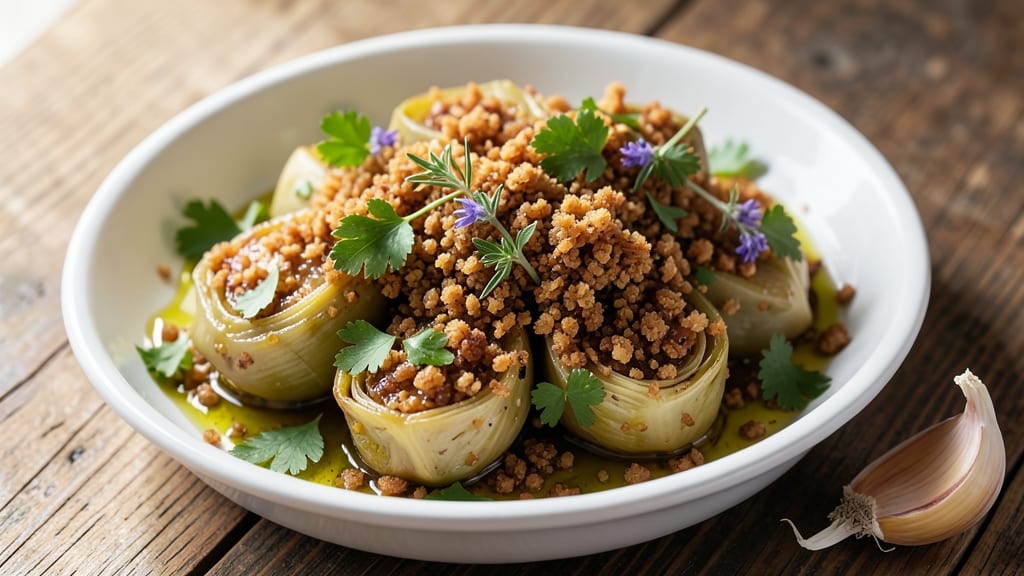 Artichoke and Bread Crumbs Recipe: Crispy-Topped Bites With Herby Depth