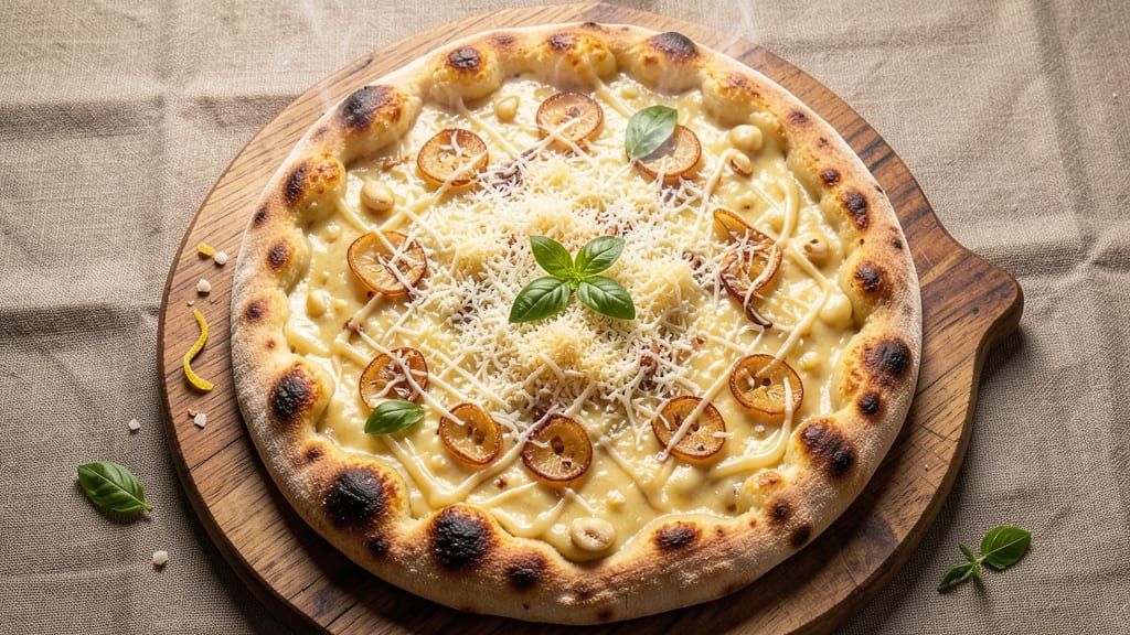 Alfredo Flatbread Pizza Recipe: Cheesy Crispy Crust With Silky Sauce